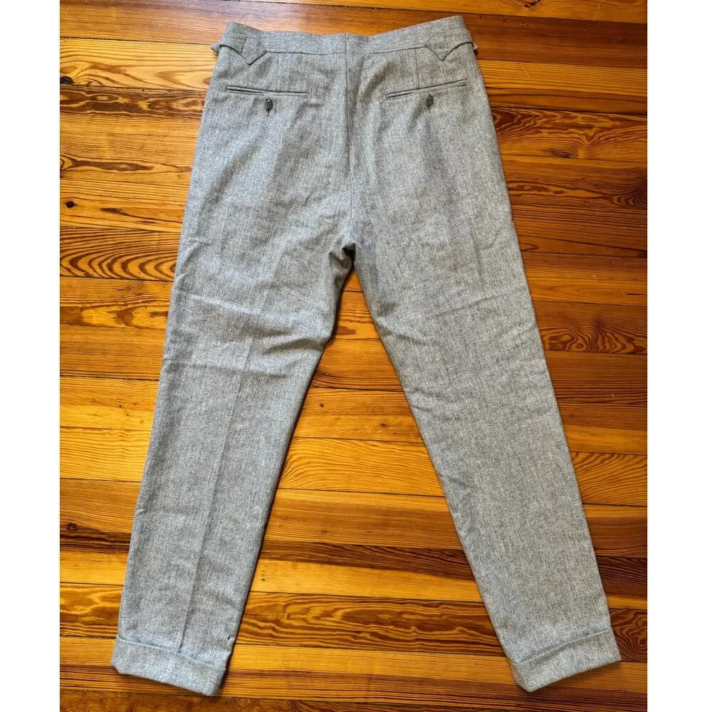 SUITSUPPLY Grey Wool Vigo Pants Size 30